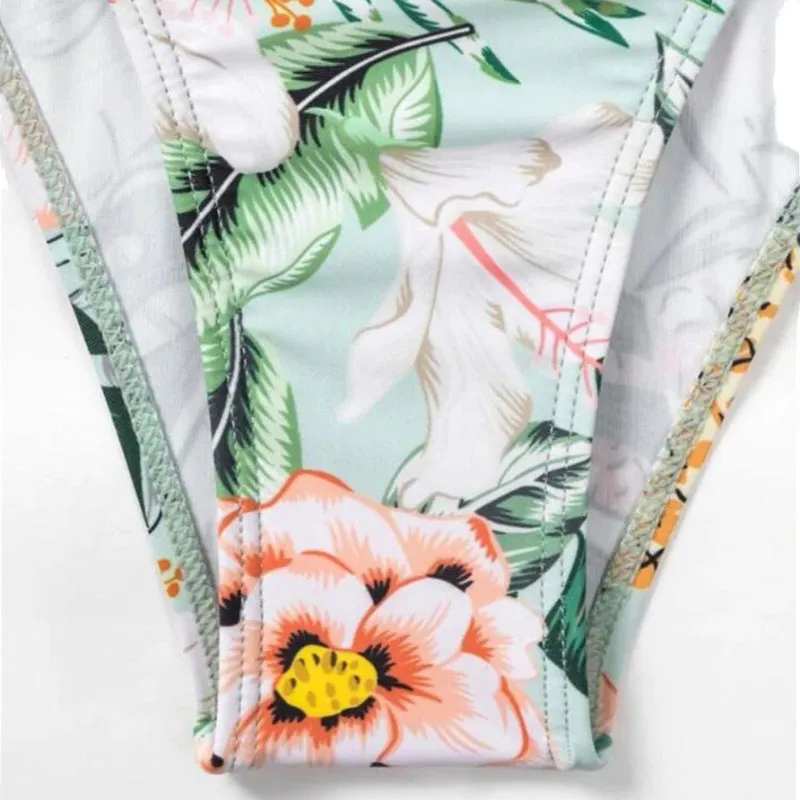 Stylish Women's Floral Pattern Summer Beach Swimsuits