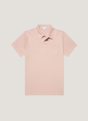 Stylish Choice Men's Riviera Polo Shirt in Pale Pink Men's Riviera Polo Shirt in Pale Pink UV-Resistant