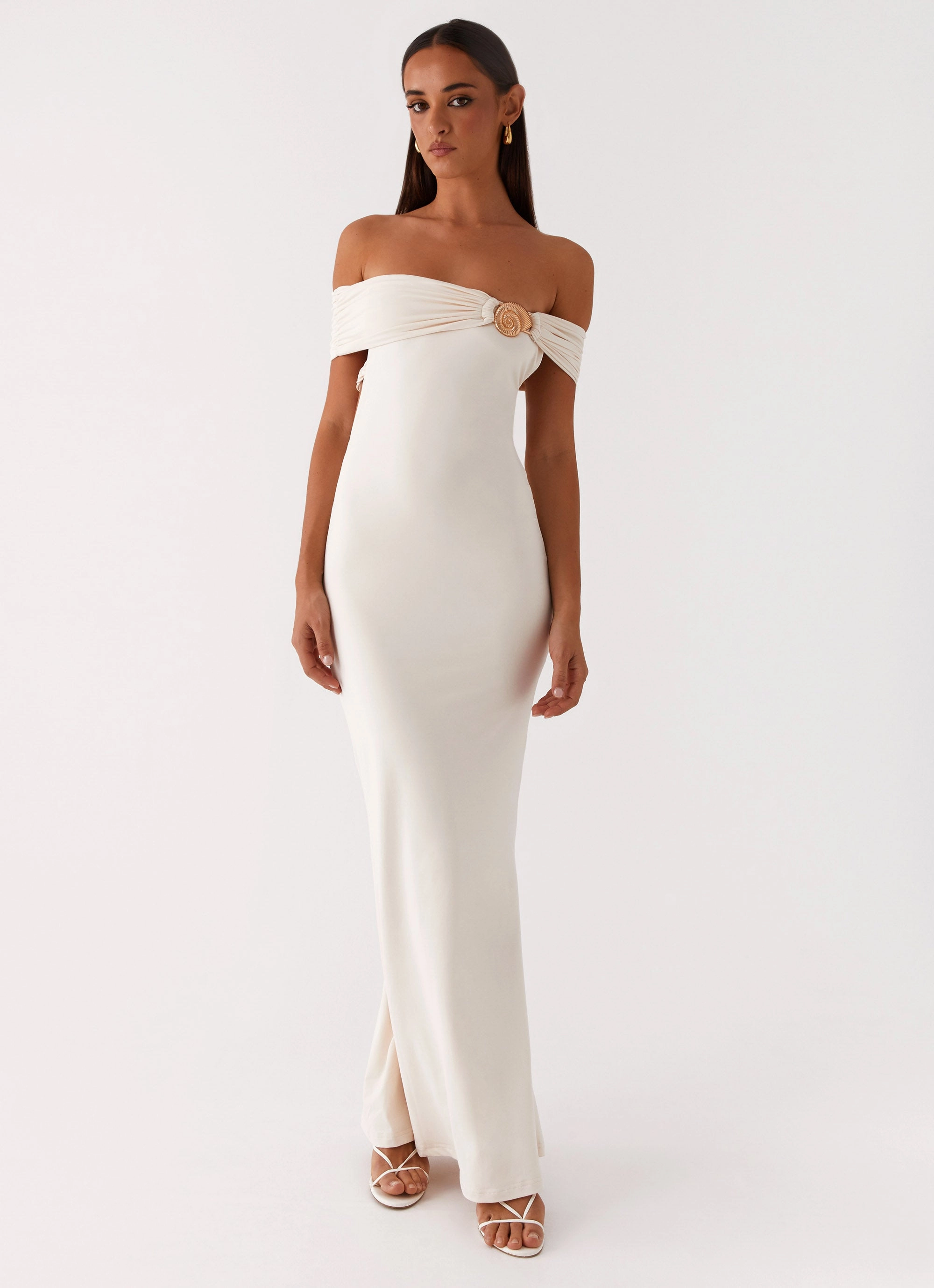 Comfy Look Illusion Maxi Dress - Ivory