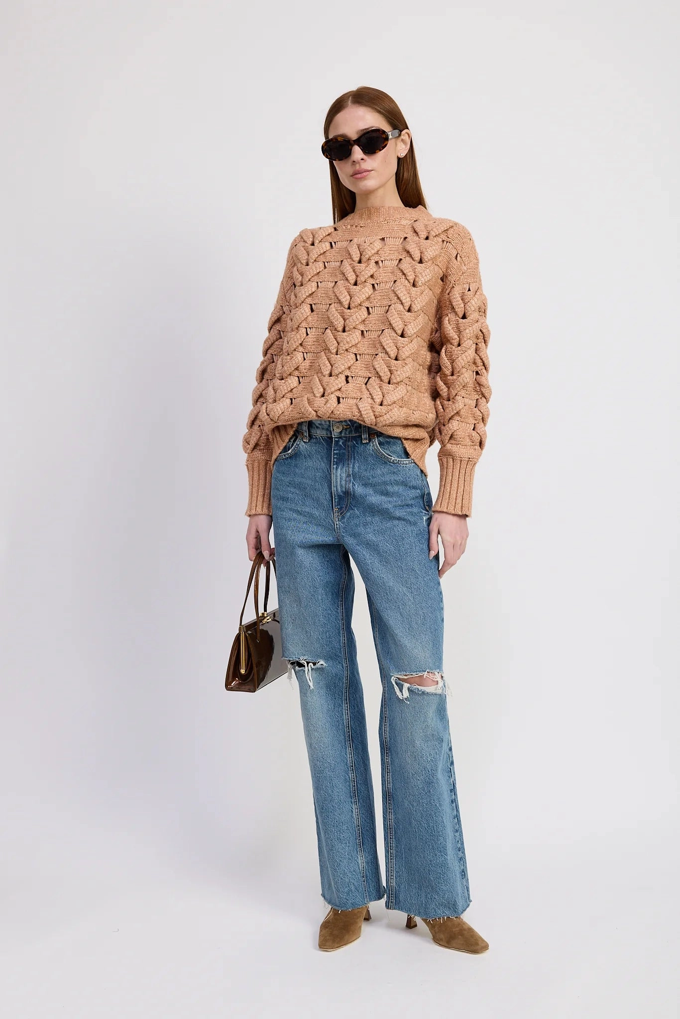 En Saison Elizabeth Cable Sweater Active Layer Cozy And Warm