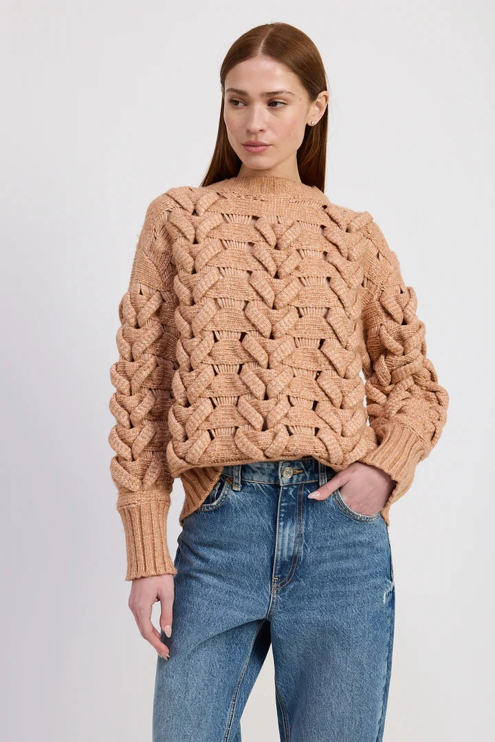 En Saison Elizabeth Cable Sweater Performance Comfort Fit Effortless Wear