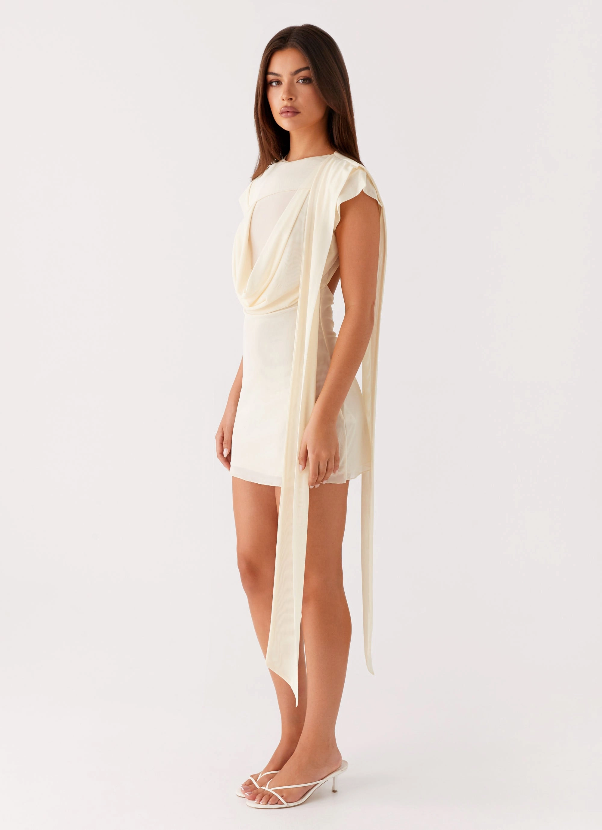 Quick Look Natural Layers Felipe Mini Dress - Yellow