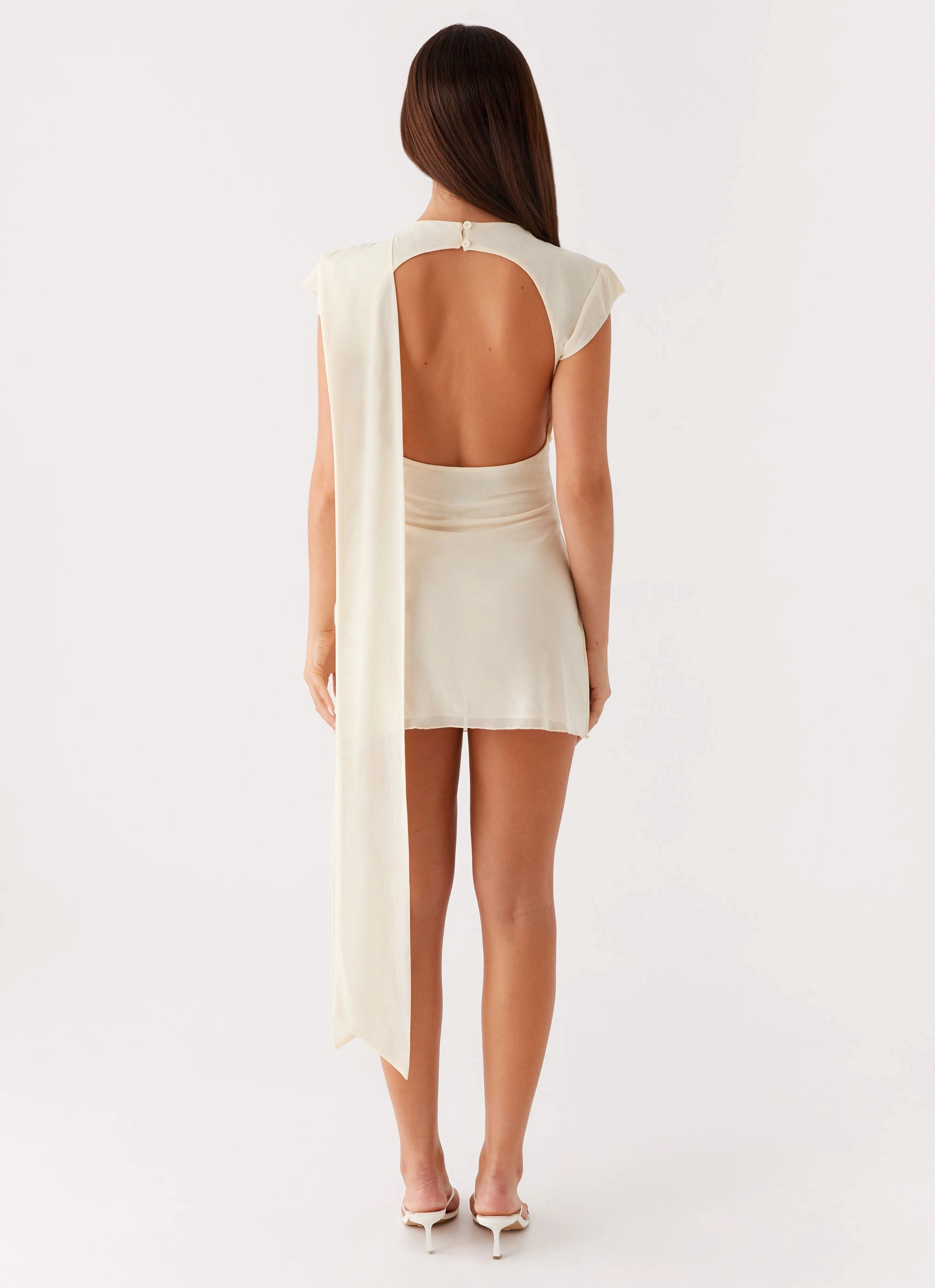 Silky Surface Gender Inclusive Felipe Mini Dress - Yellow