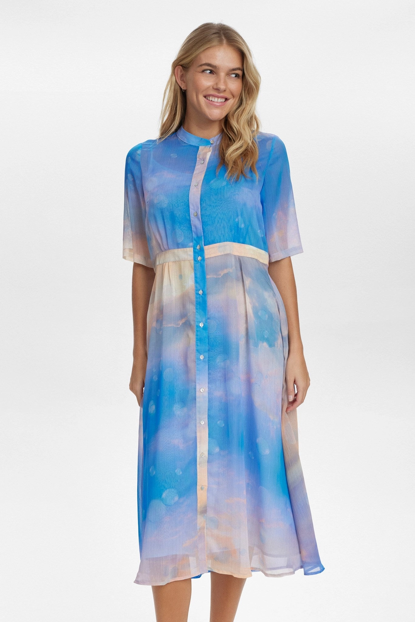 Cool Form NUKYNDALL SS SKYE DRESS - Cerulean