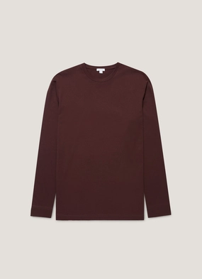 Subtle Elegance Men's Long Sleeve Riviera Midweight T-shirt in Bakelite Quick Comfort Simple Look Men's Long Sleeve Riviera Midweight T-shirt in Bakelite