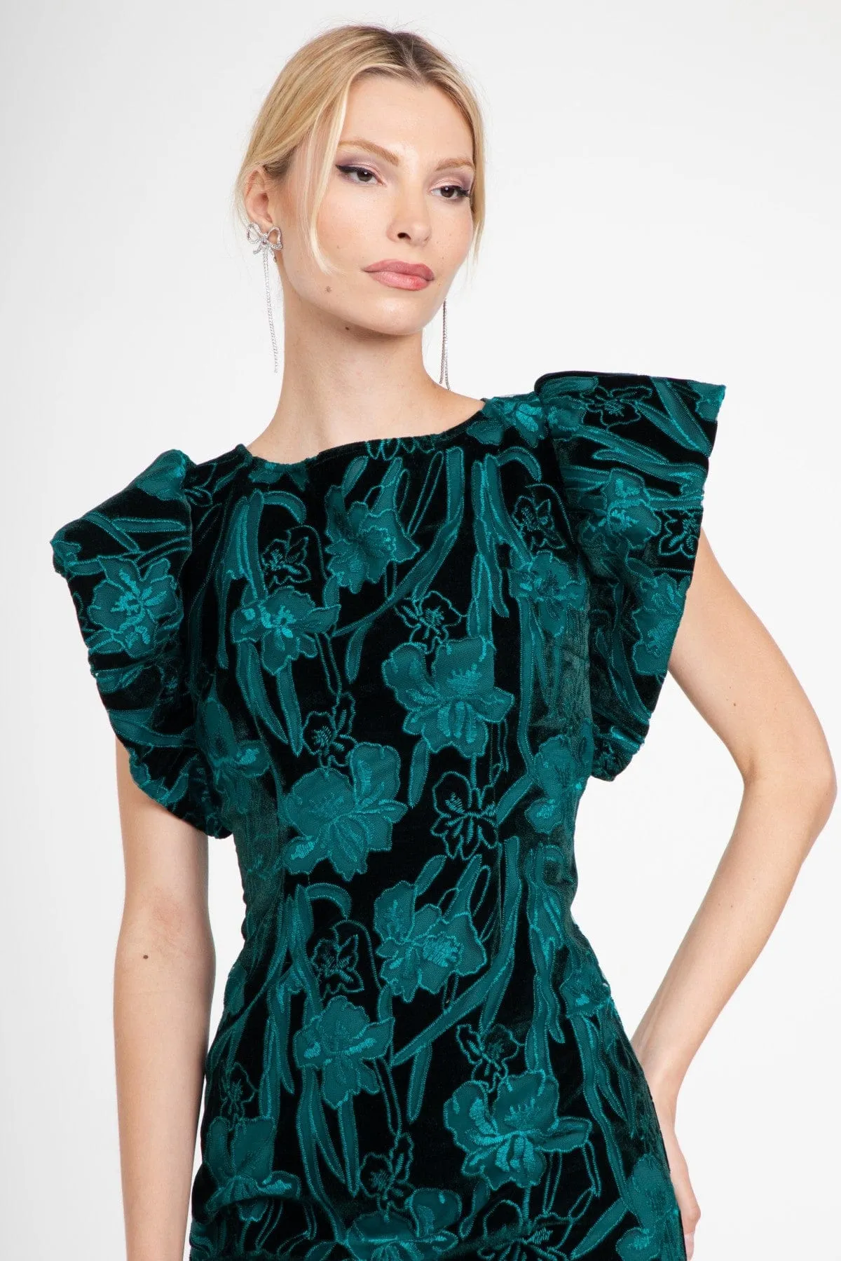 Jasmina Dress ?C Teal Petal New York