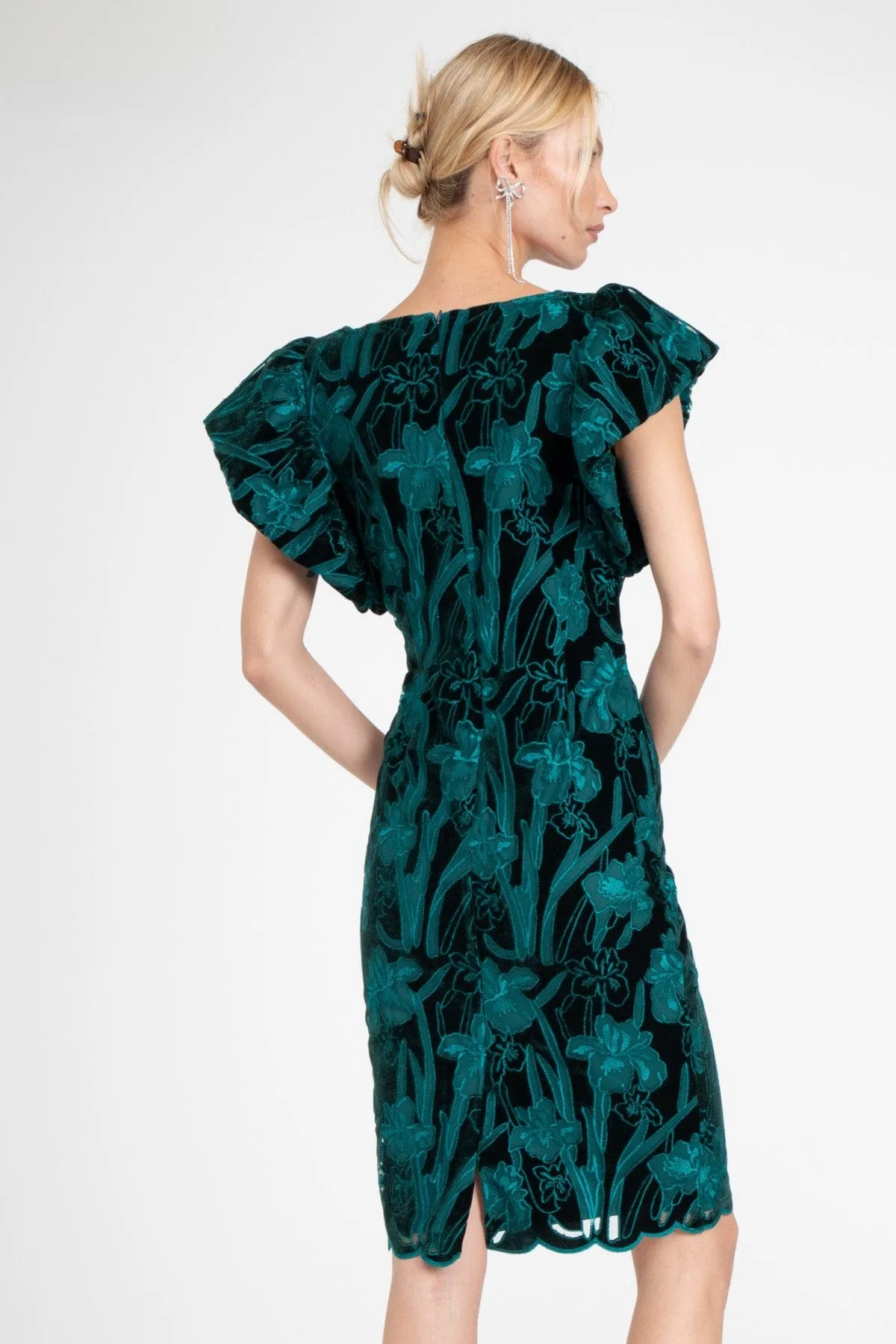 Jasmina Dress ?C Teal Petal ElasticWaistband Matte Fabric