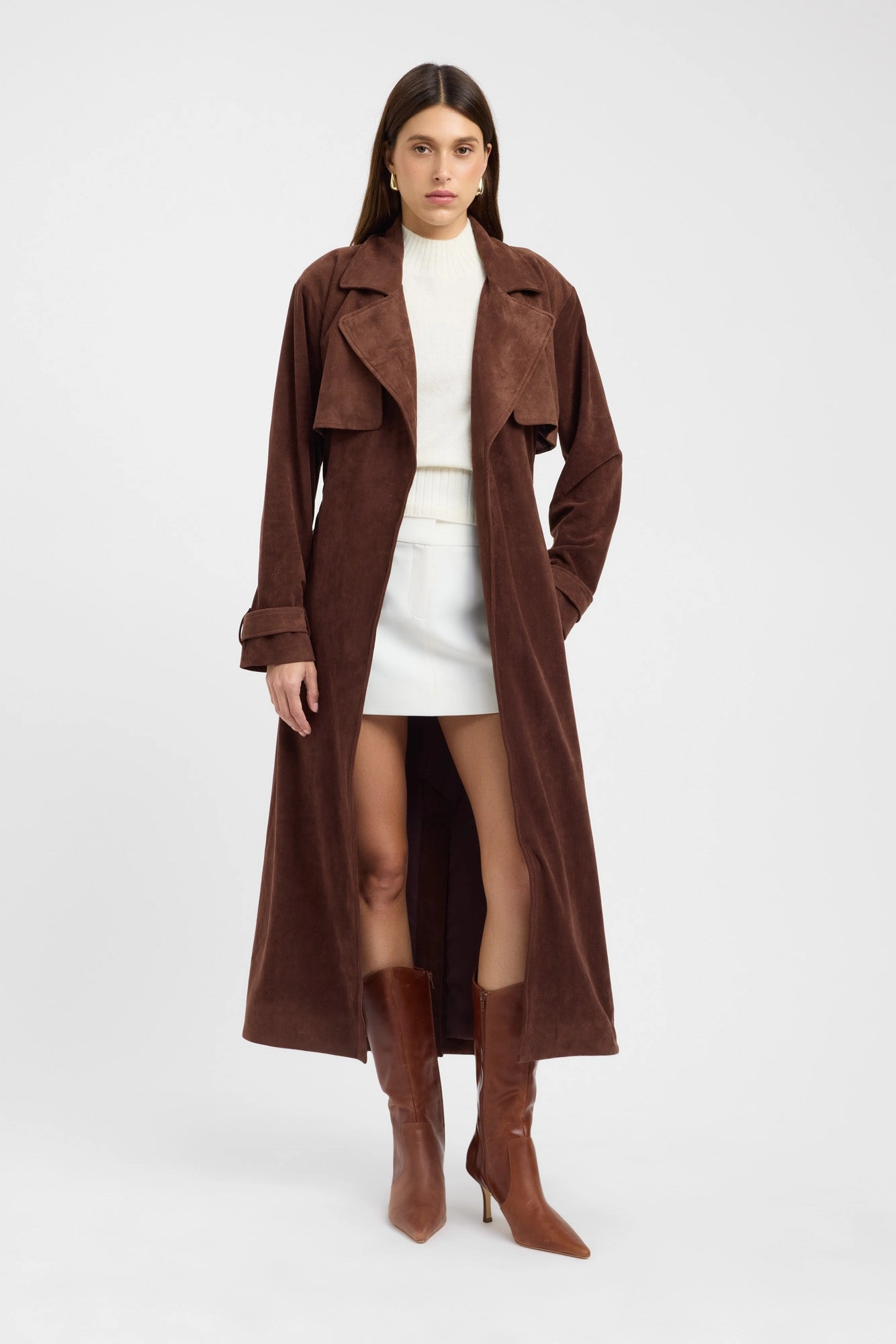 Suki Trench Coat suitable for runway events muted shades