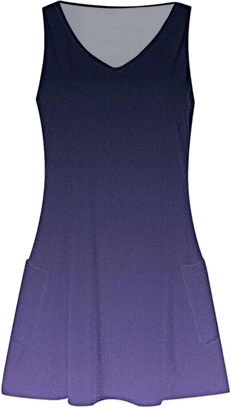 Summer Boho Dress Womens 2025 Cute Petite Flowy with Pockets Sundresses Maxi African Outfit Beach Lightweight Dresses
