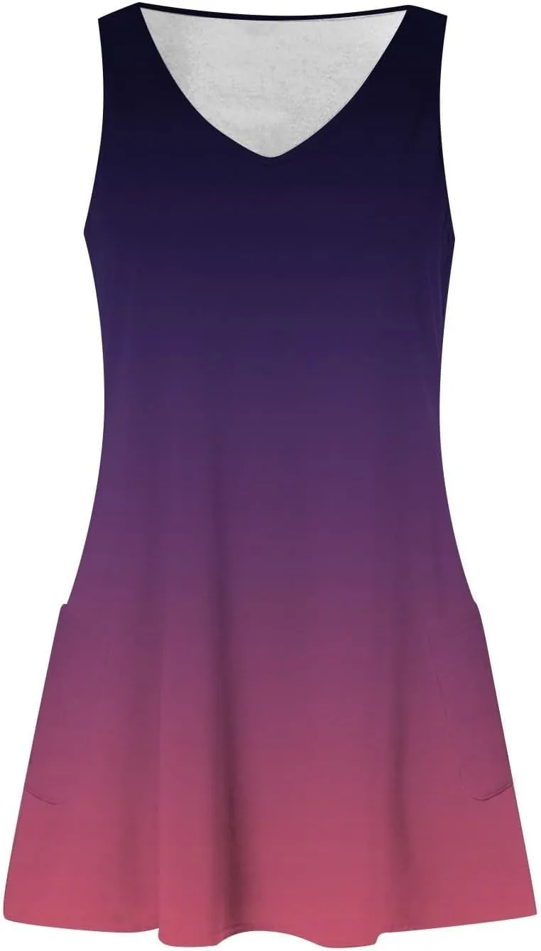 Summer Boho Dress Womens 2025 Cute Petite Flowy with Pockets Sundresses Maxi African Outfit Beach Lightweight Dresses