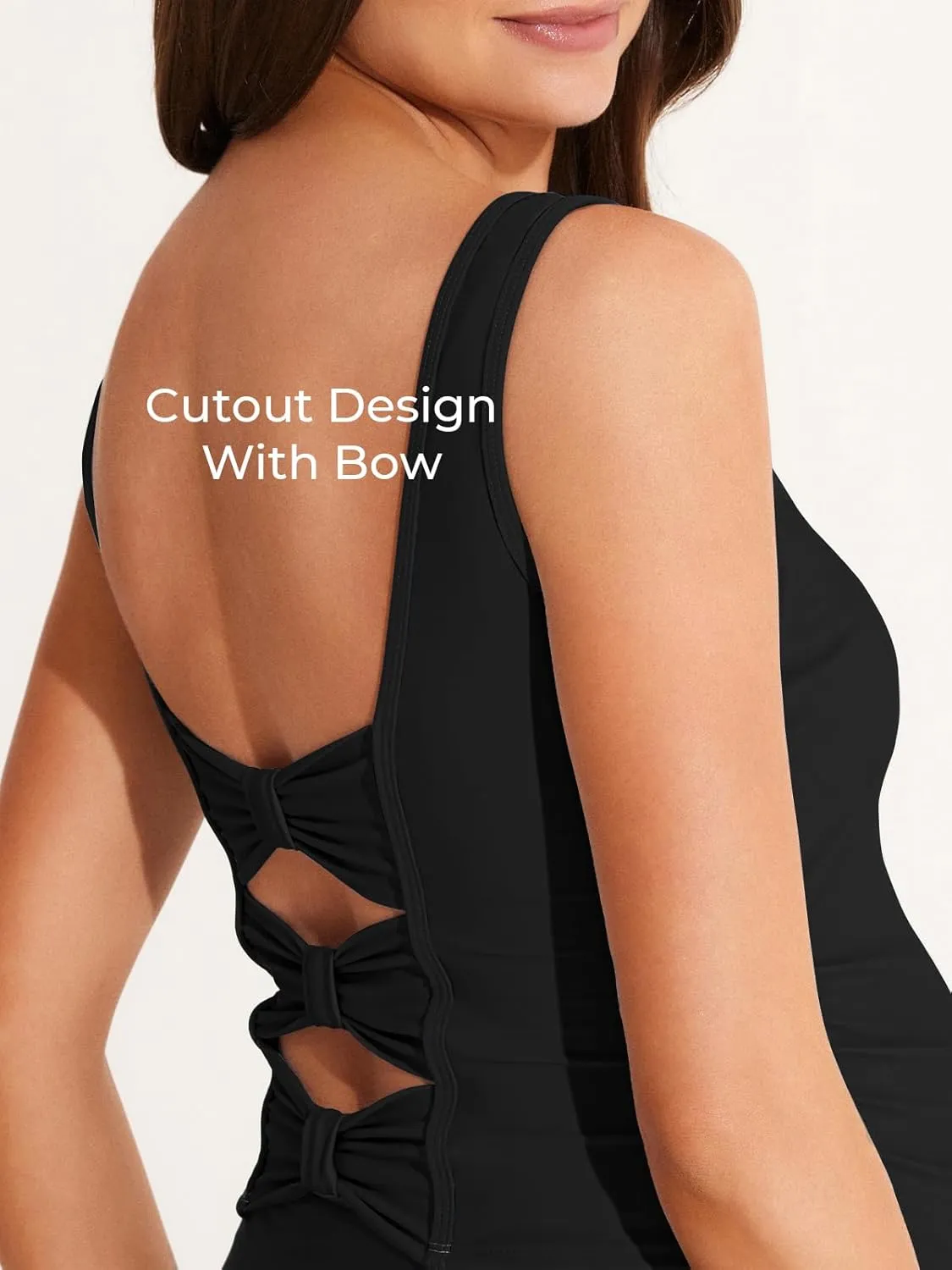Summer Mae Maternity Tankini Two-Piece Swimsuit High Waist Boyshort Bathing Suit Cutout Sporty Pregnancy Swimwear