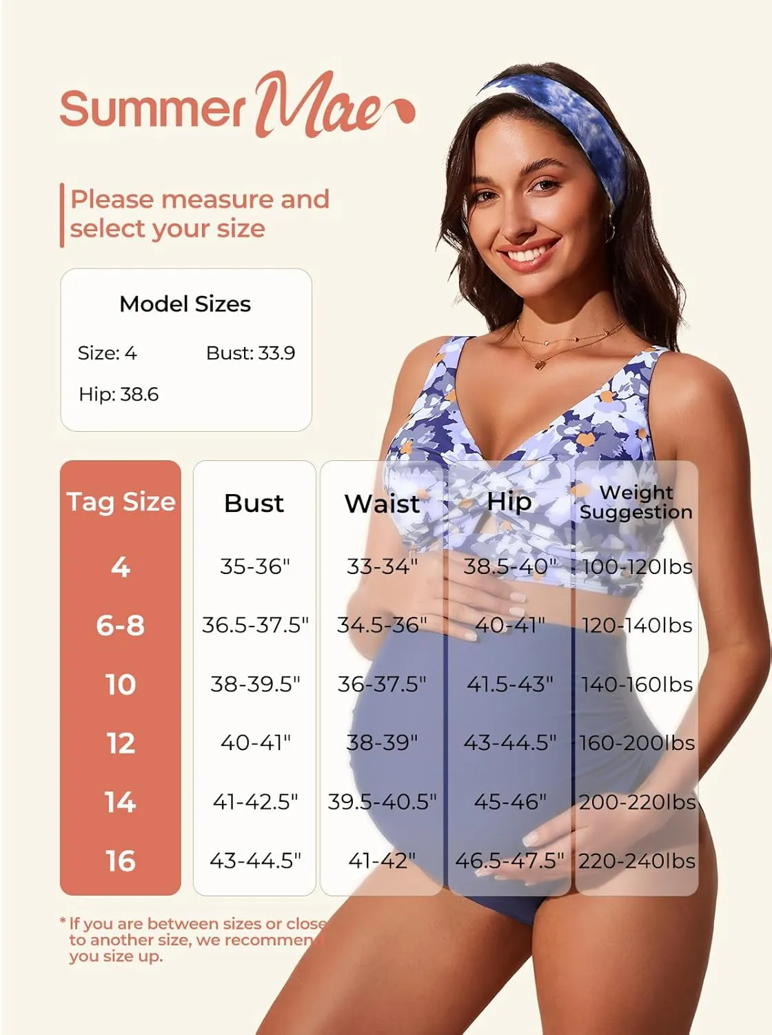 Summer Mae Twist Maternity Bikini Two Piece Pregnancy Swimsuits Cutout Bathing Suit High Waisted Ruched Swimwear