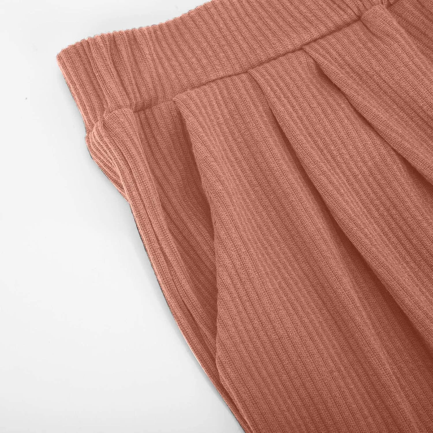 Summer Outfits for Women Short Sleeve Croop Neck Crop Tops and High Waist Wide Leg Pants Set Lounge Outfits 2025