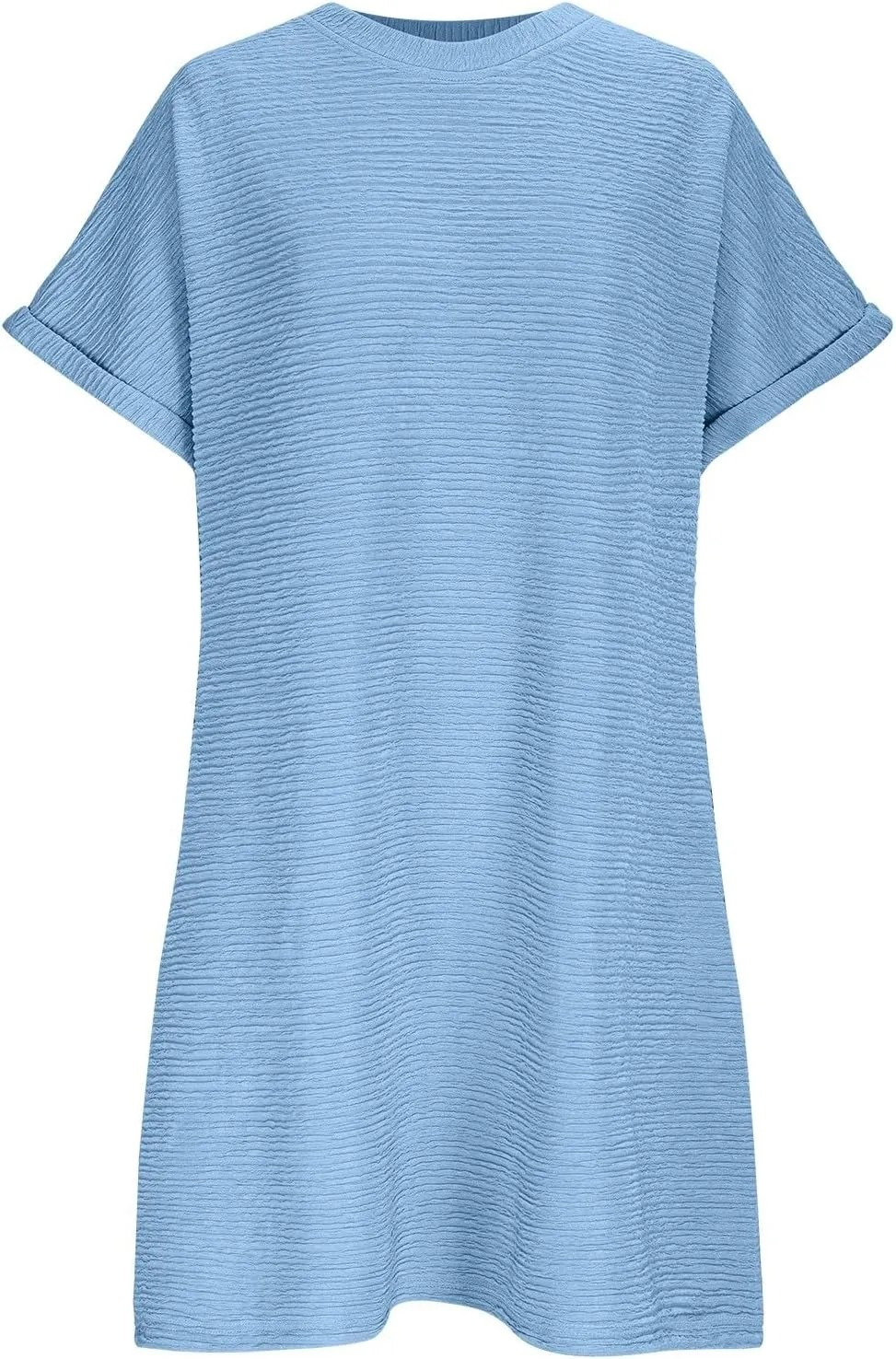 Summer T Shirt Dress Womens Beach Pocket Dress Comfy Lightweight Short Dress Minimalist Short Sleeve Shift Dress