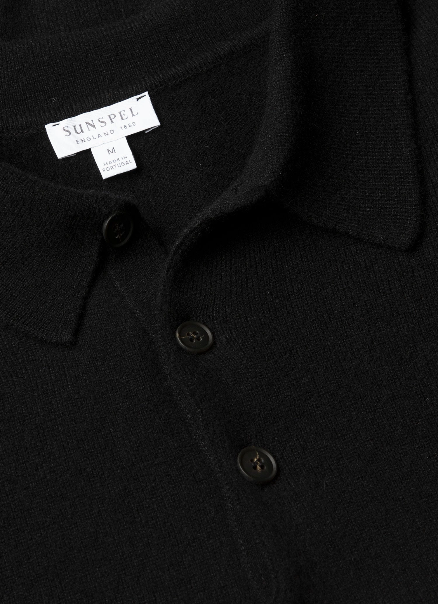 Trendy Comfort Men's Cashmere Polo Shirt in Black