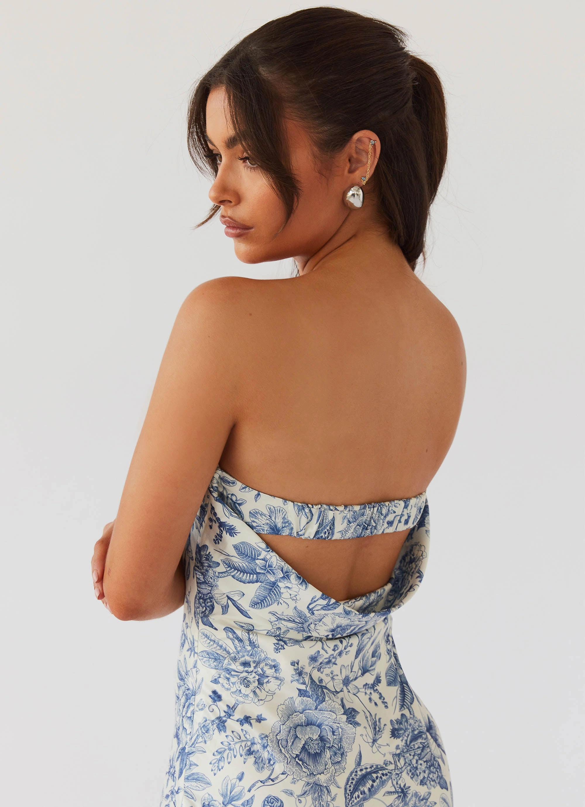 Church Scene Calm Fit Summer Lover Maxi Dress - Blue Paisley