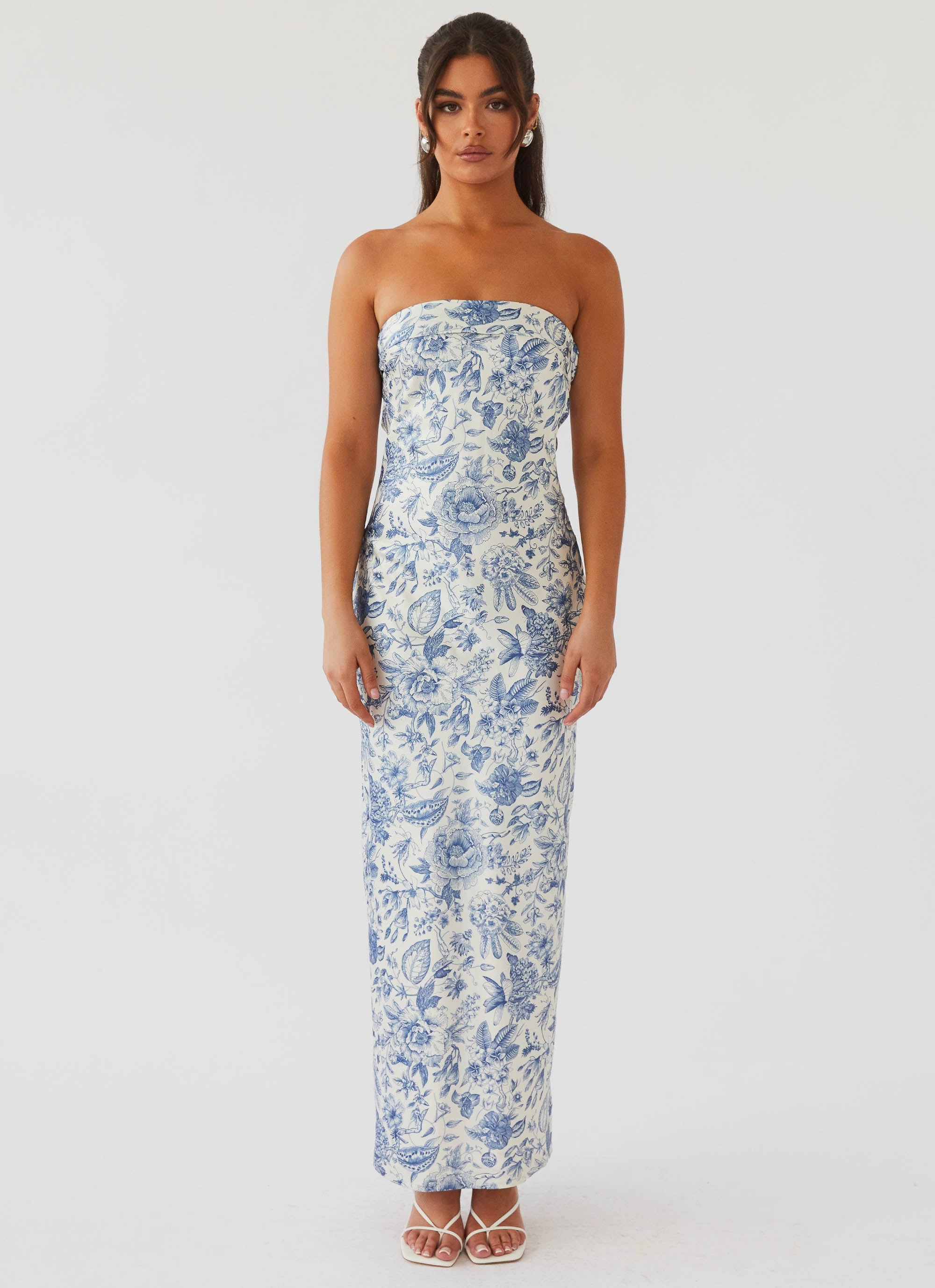 Happy Fit Fluid Fabric Summer Lover Maxi Dress - Blue Paisley