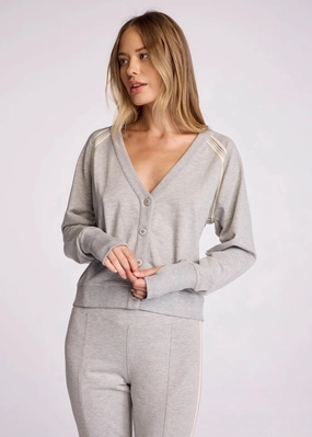 Sundays Poppy Grey Cardigan Effortless Wear Fit Sundays Poppy Grey Cardigan High Neckline