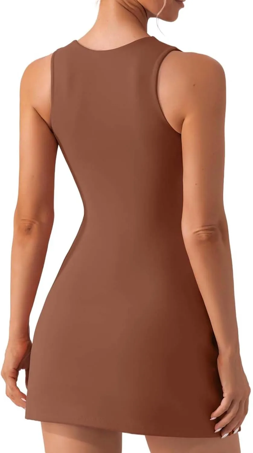 Sundress for Women Sexy Sleeveless Square Neck Mini Dresses Spaghetti Strap Tunic Dresses Fashion Party Club Dress