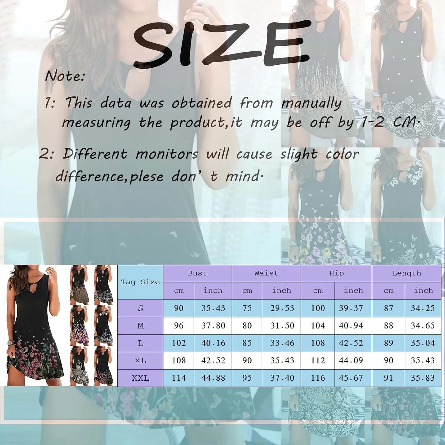 Sundresses for Women 2024 Casual Floral Printed Short Sundress Crewneck Trendy Loose A Line Sun Dress Summer Dresses