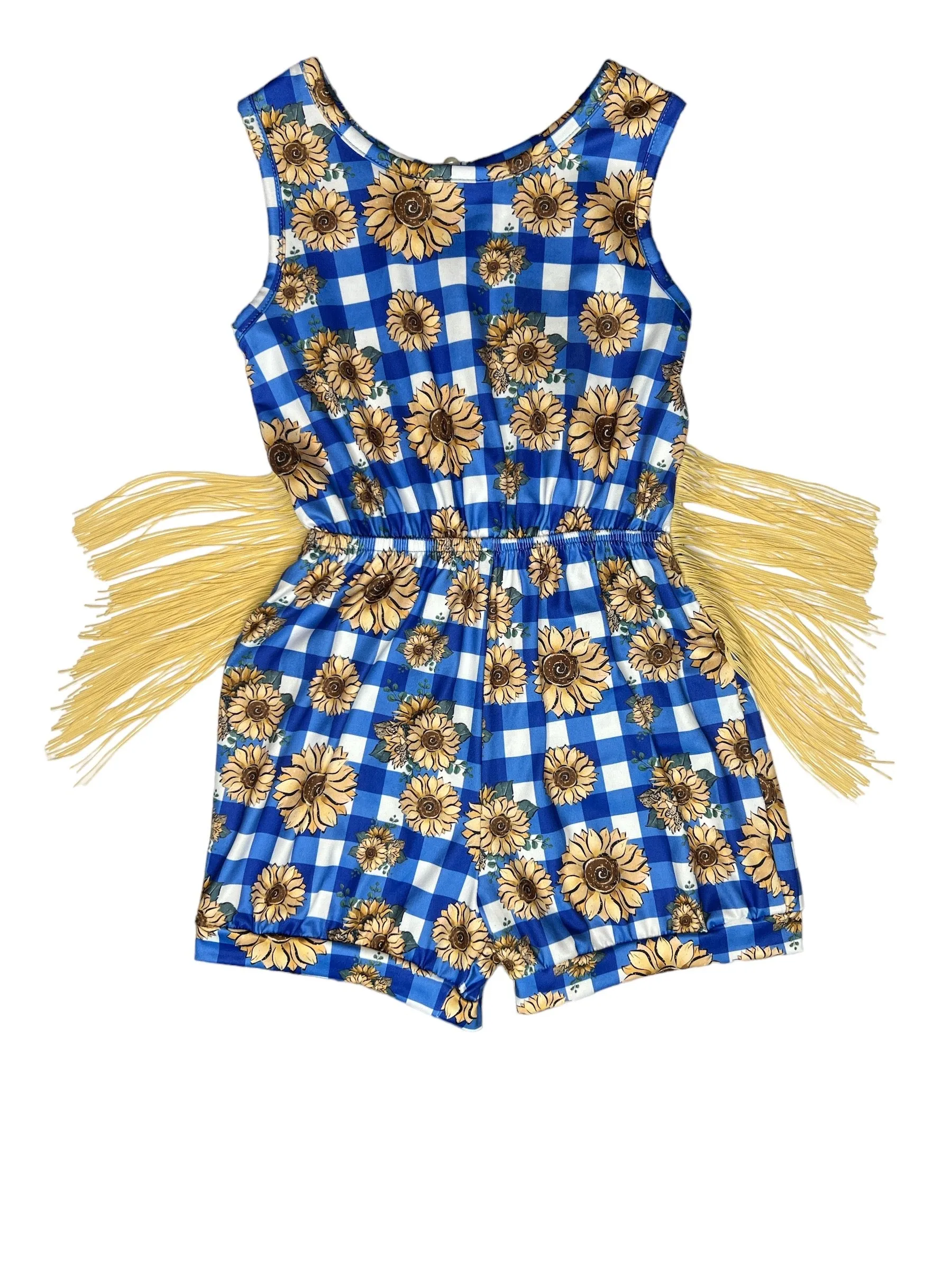 Sunflower Fringe Romper Baby (0-18M)