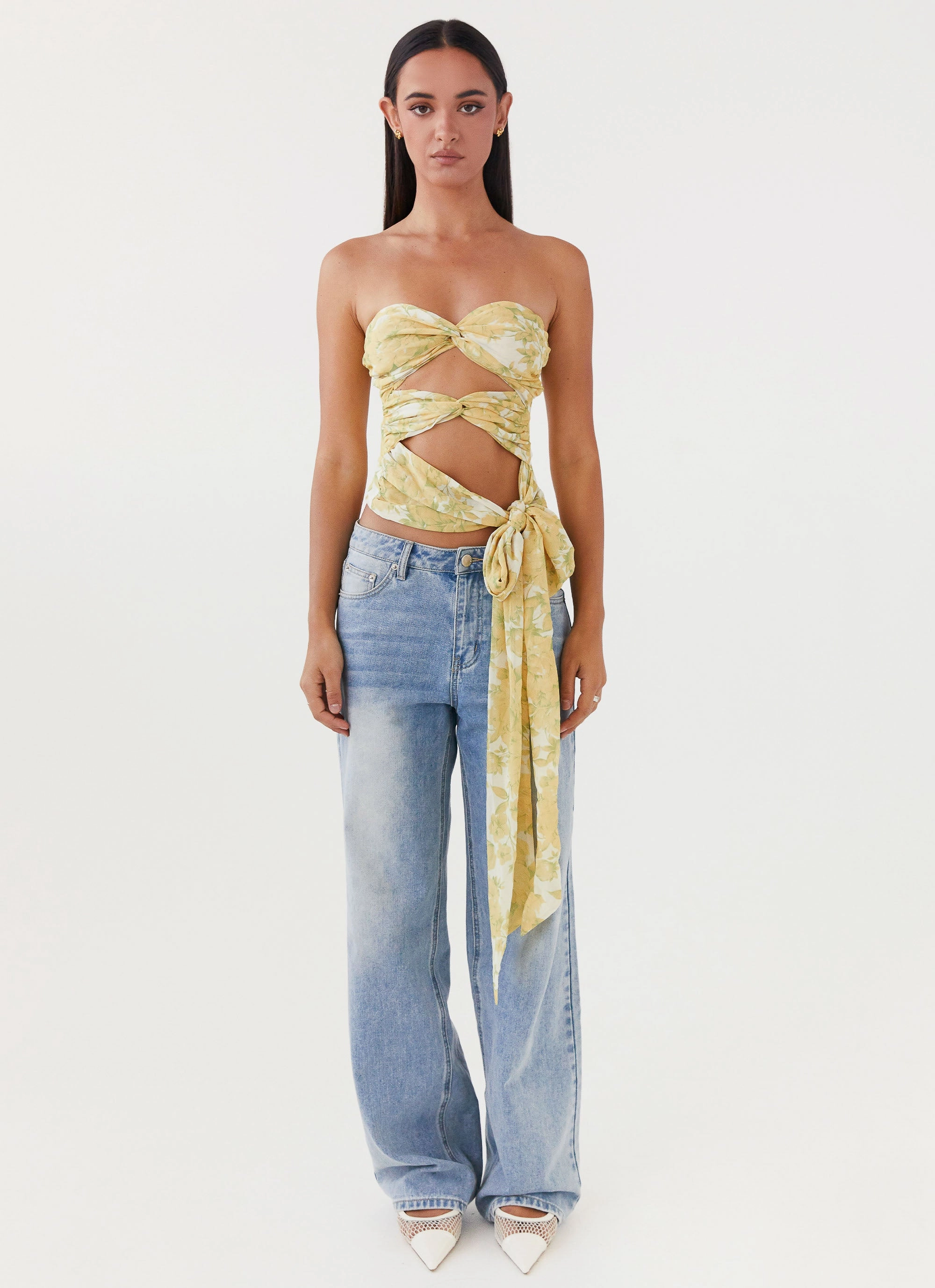 Sunlight Cascade Top - Daffodil YarnDyedFabric