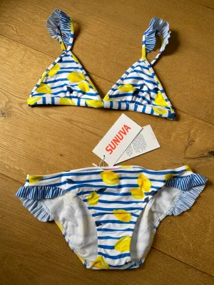 SUNUVA - Girls Frill Strap Bikini Sicilian Lemon