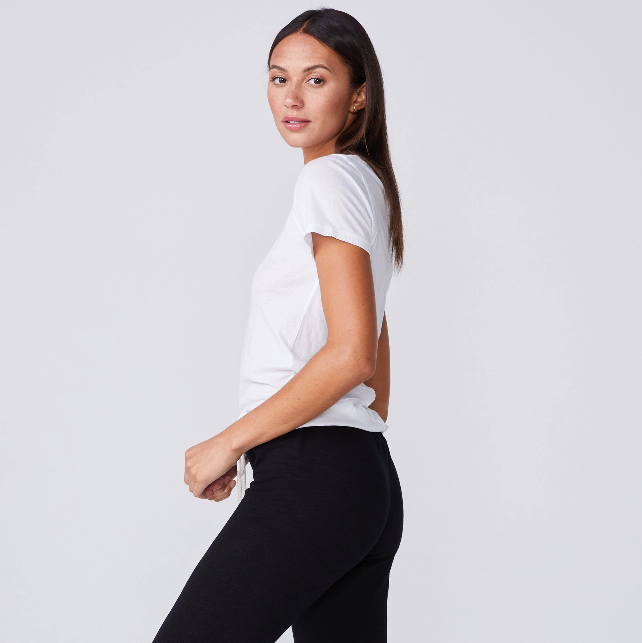 Lightweight Material Ventilated Side Panels Super Fine Jersey Fitted Crew Neck Tee