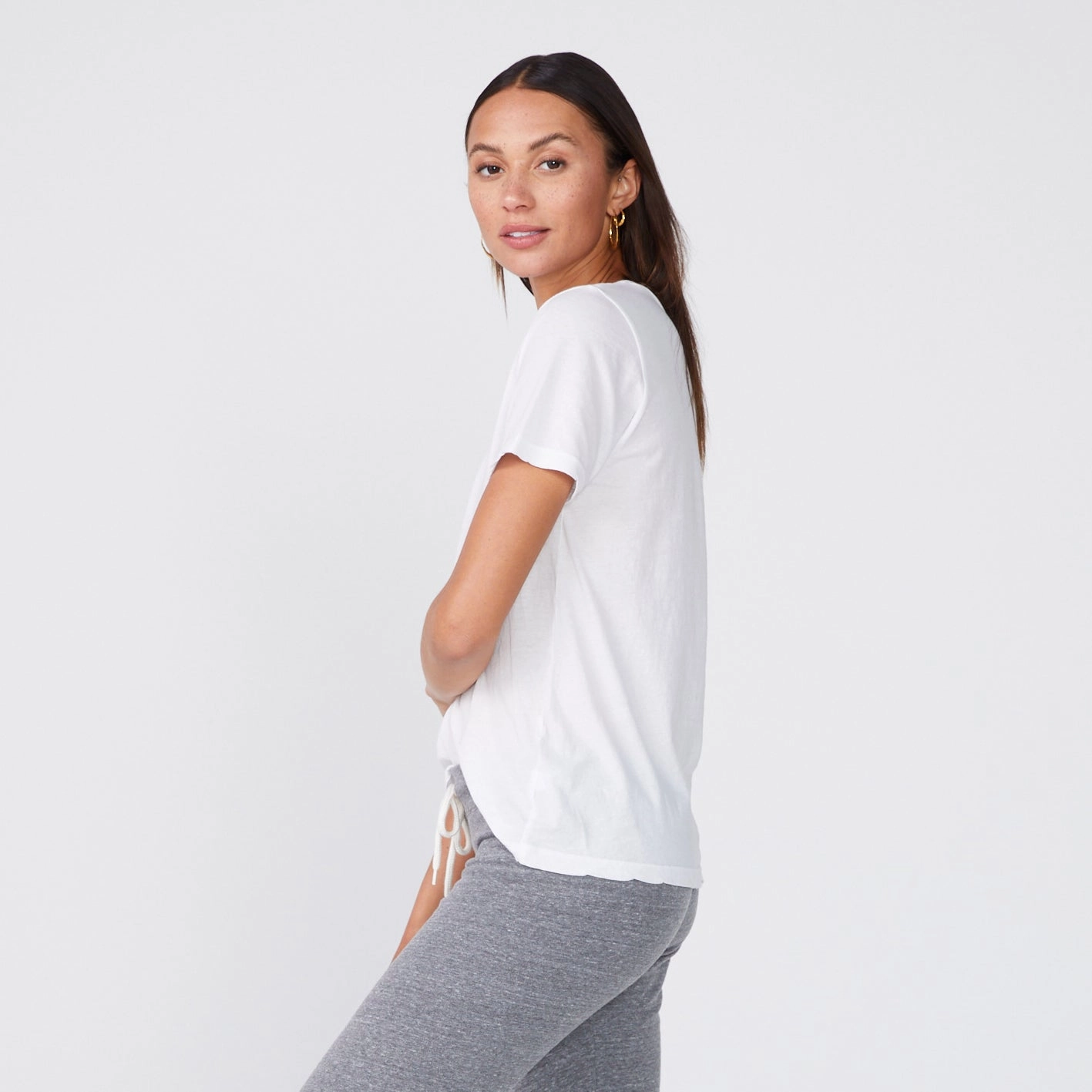 Super Fine Jersey Oversized Crew Neck Tee AntiPillingSurface