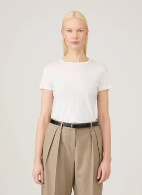 Superior Craftsmanship Women's Classic T-shirt in White Comfort Stretch Fit Women's Classic T-shirt in White