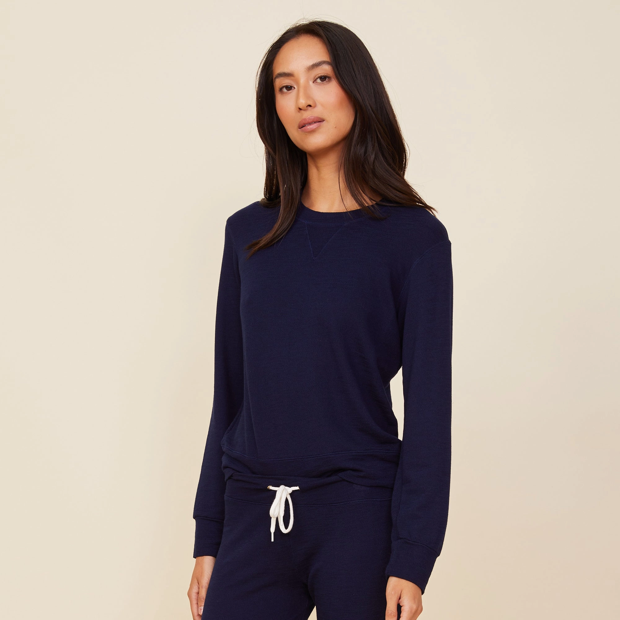 Non Irritating Seam Finish Supersoft Crew Neck Sweatshirt