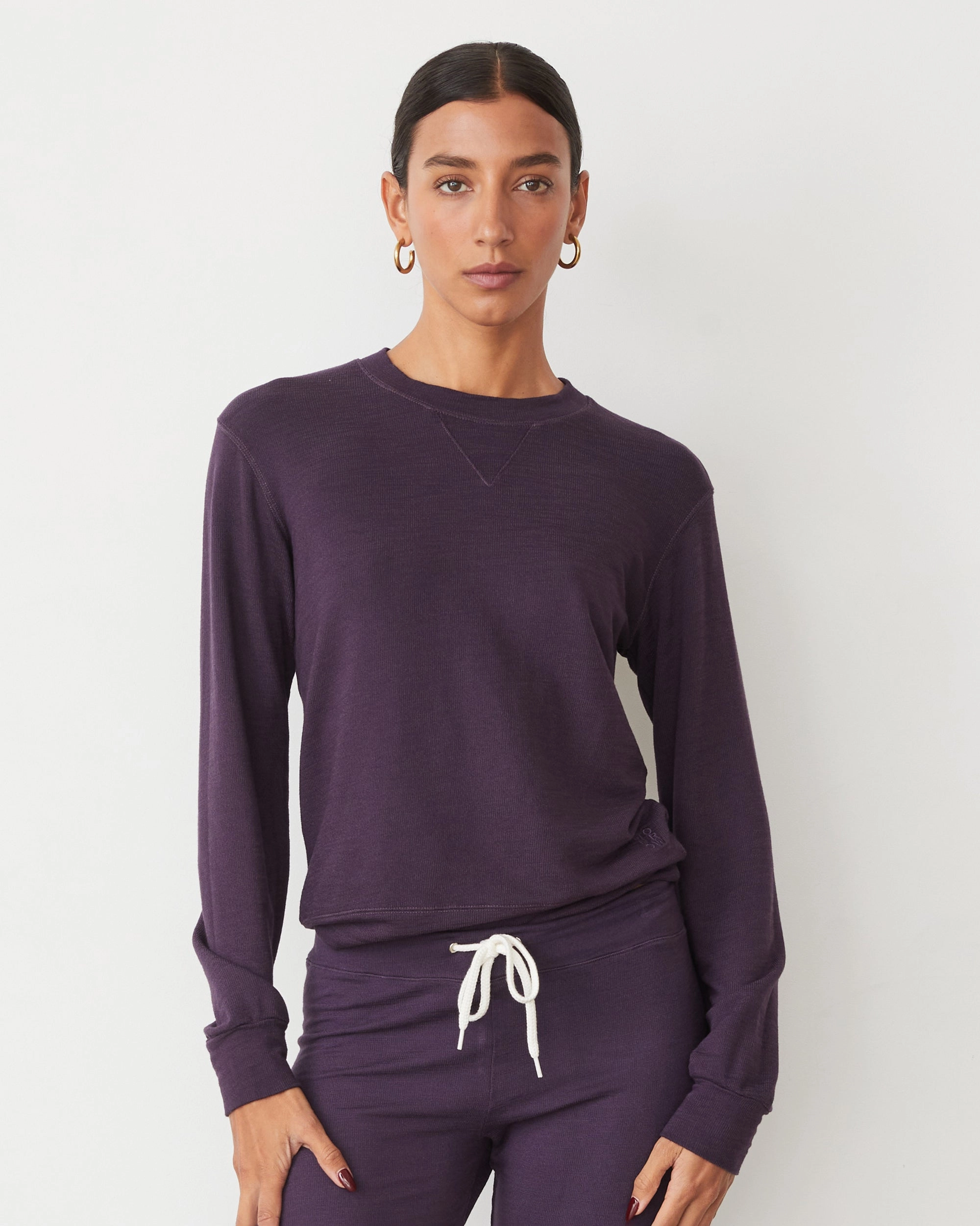 DoubleLayered Supersoft Crew Neck Sweatshirt