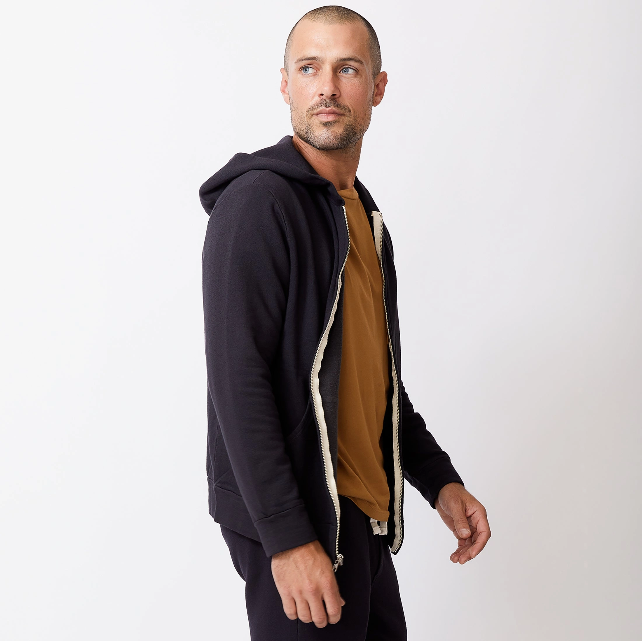 Biodegradable Fiber Blend Supersoft Fleece Zip Up Hoody