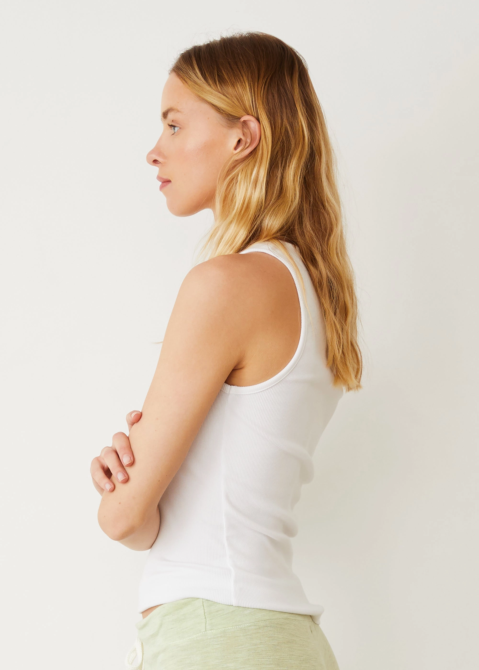 SoftInteriorLining Quick Access Zipper Supimaluxe Rib High Neck Tank