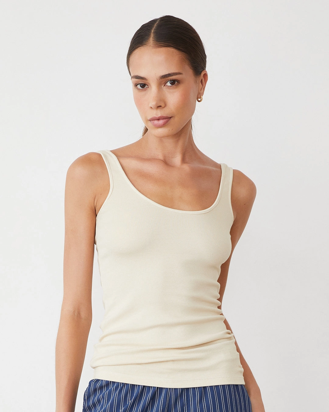 FlexibleKnit Supimaluxe Rib Scoop Neck Tank