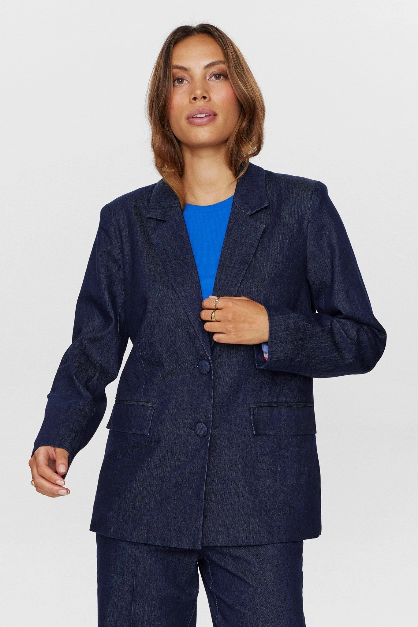 Cold Ready Look NUALETTA BLAZER  - Dark Blue Denim