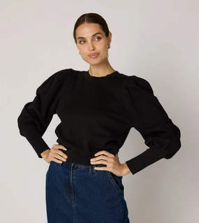 Sustainable Bamboo Blend Indi Sweatshirt | Black Indi Sweatshirt | Black Anti Static Weave Technology