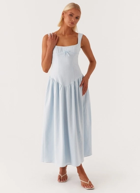 Suzie Midi Dress - Blue Sparkling Items Birthday-Celebration Suzie Midi Dress - Blue