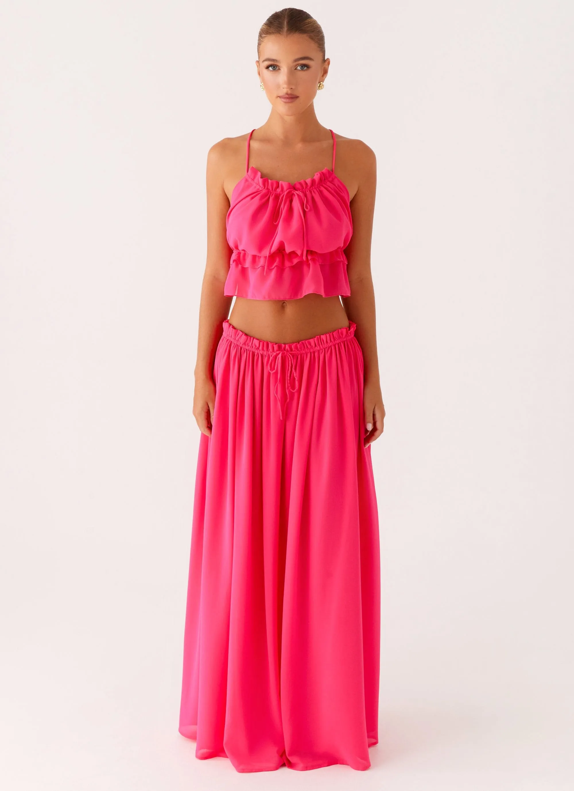 Zaya Maxi Skirt - Fuchsia Smart Motion