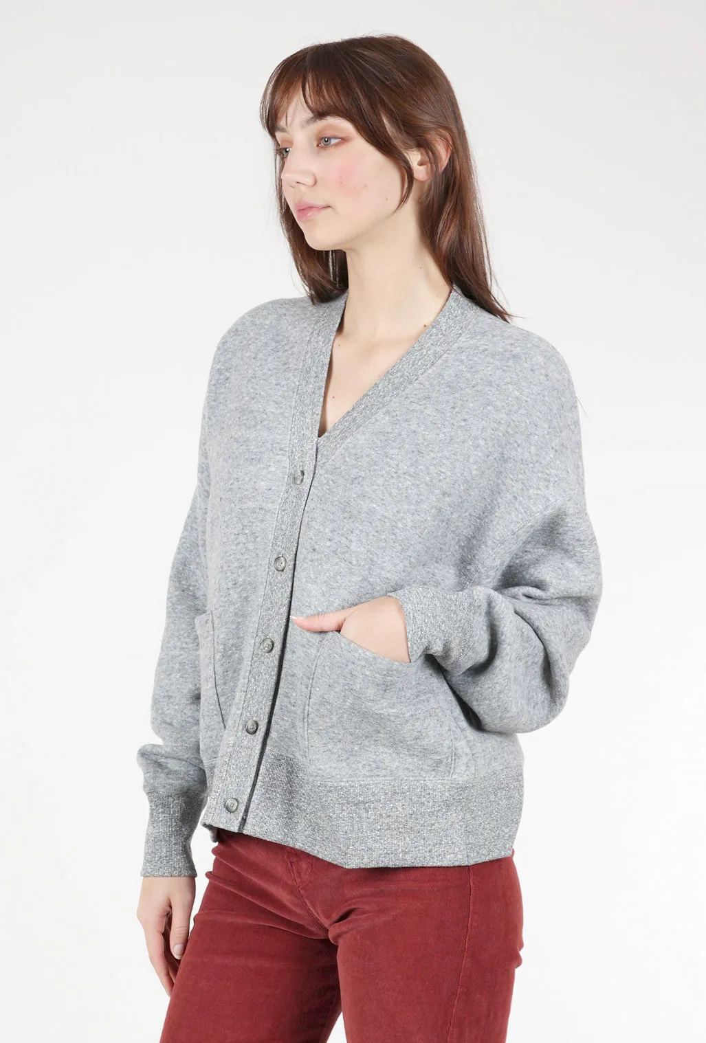 Sweatshirt Grandpa Cardie, Heather Charcoal