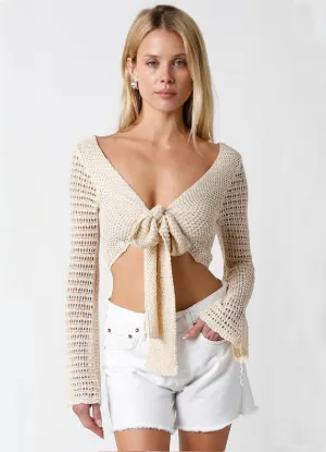 Sweet and Salty Natural Crochet Crop Top