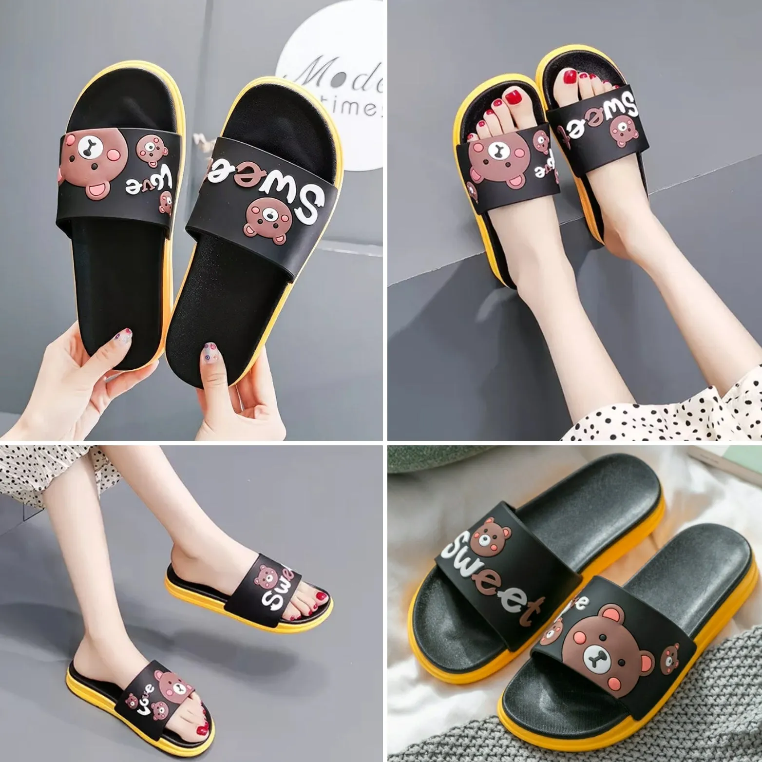 Sweet Bear Woman's Slippers Casual Sandals