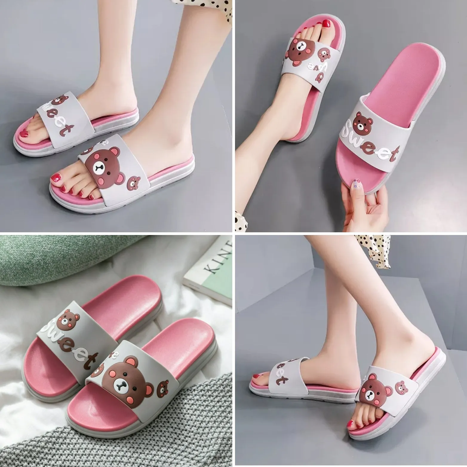 Sweet Bear Woman's Slippers Casual Sandals