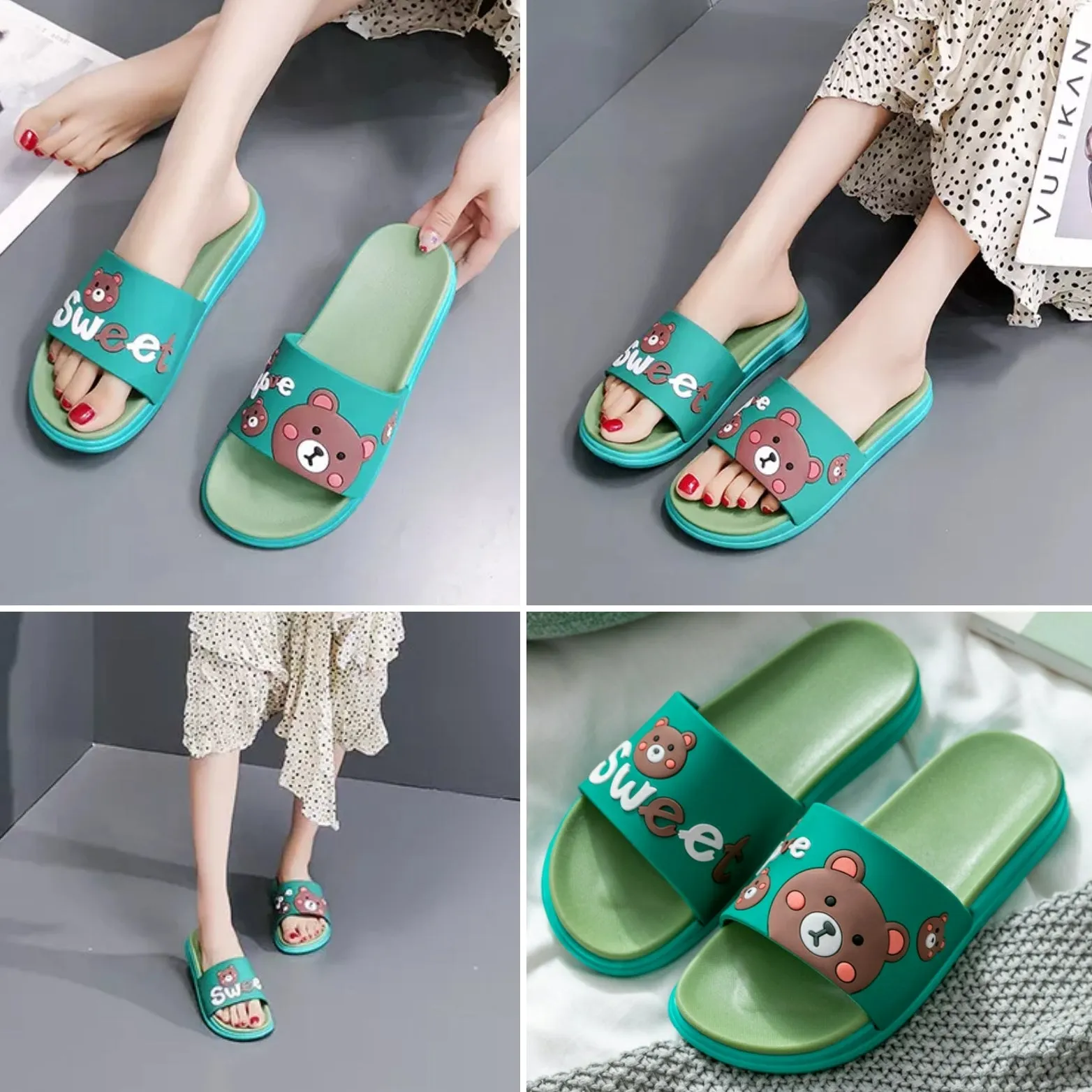 Sweet Bear Woman's Slippers Casual Sandals