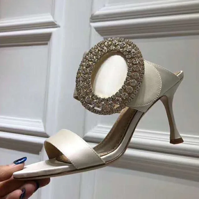 Sweet Escape Rhinestone Buckle Sandals