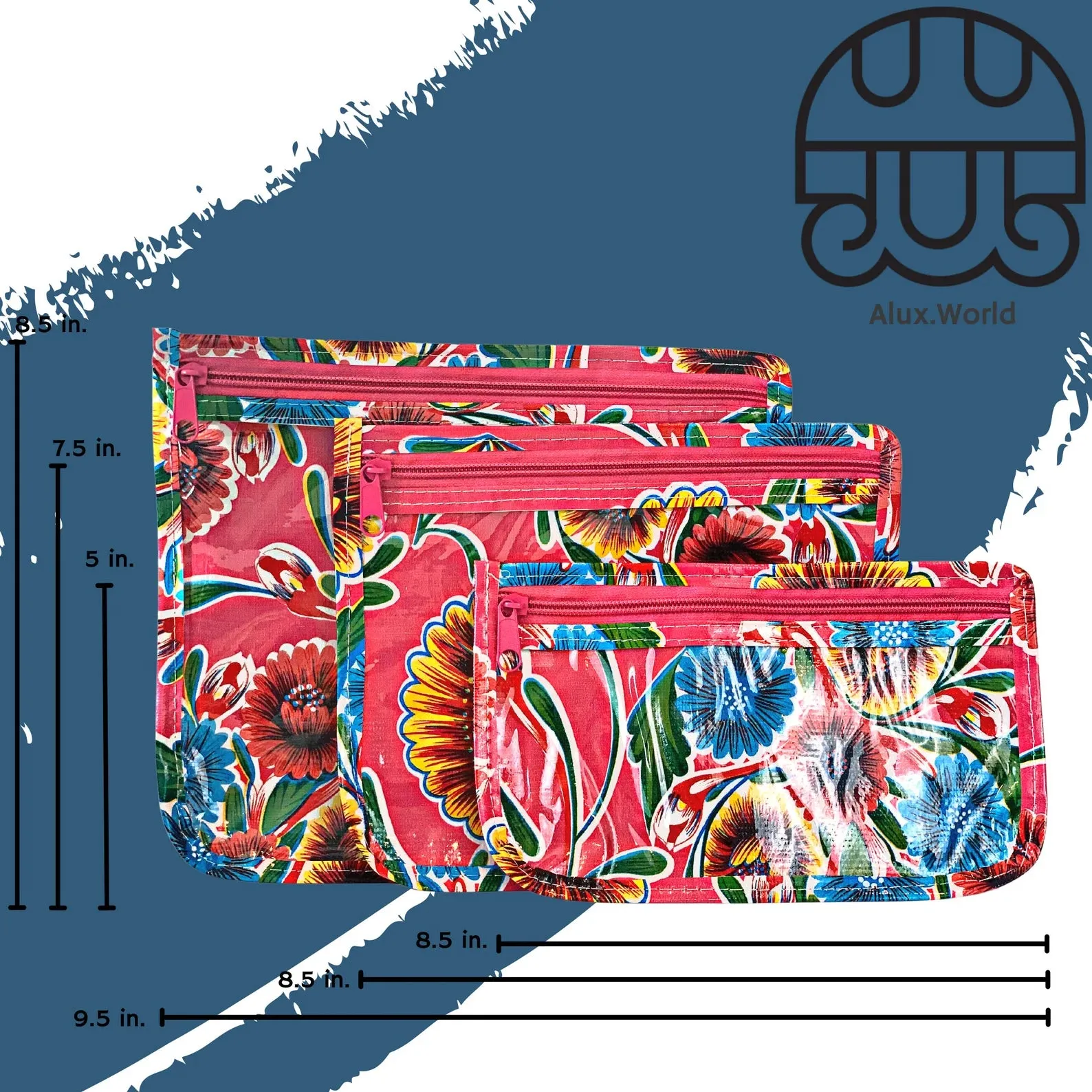 Sweet Flowers Slim Travel Bag Set