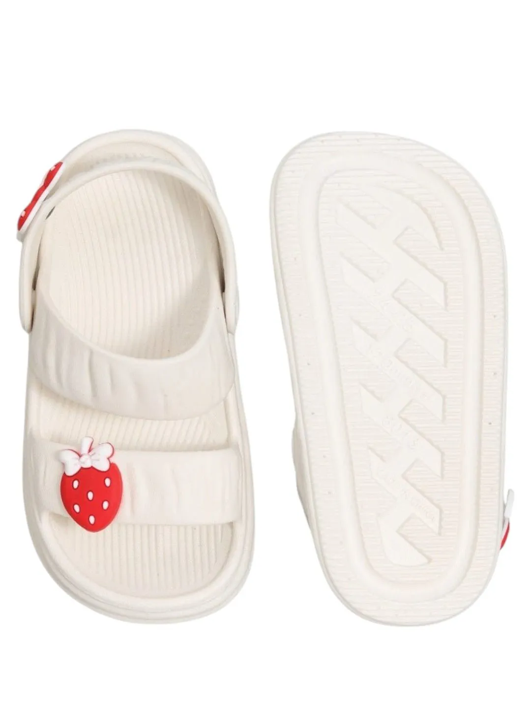Sweet Steps - White Strawberry and Bow Sandals