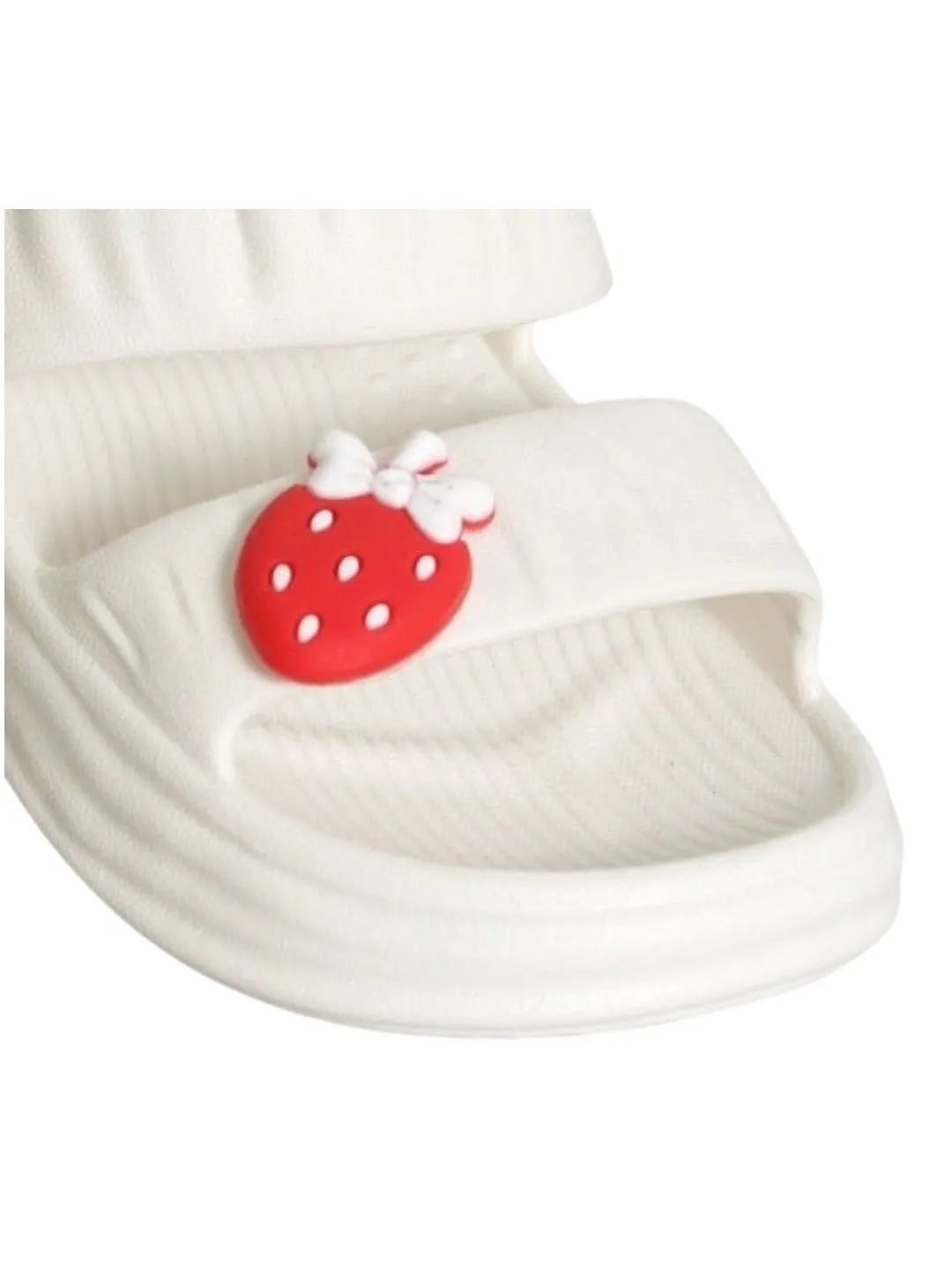 Sweet Steps - White Strawberry and Bow Sandals