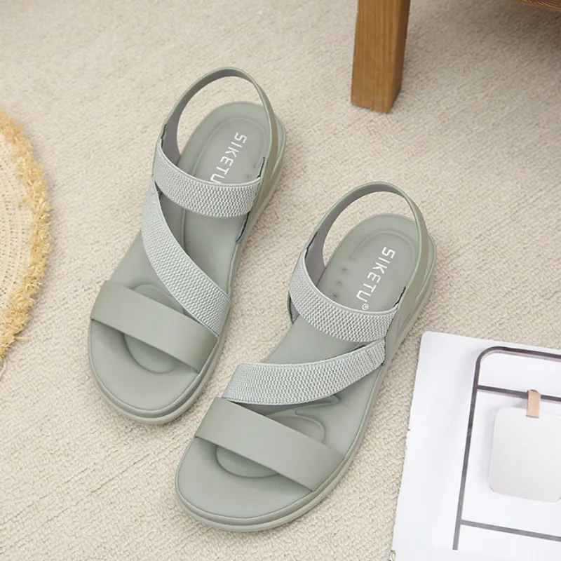 Sweet thick-soled seaside beach sandals
