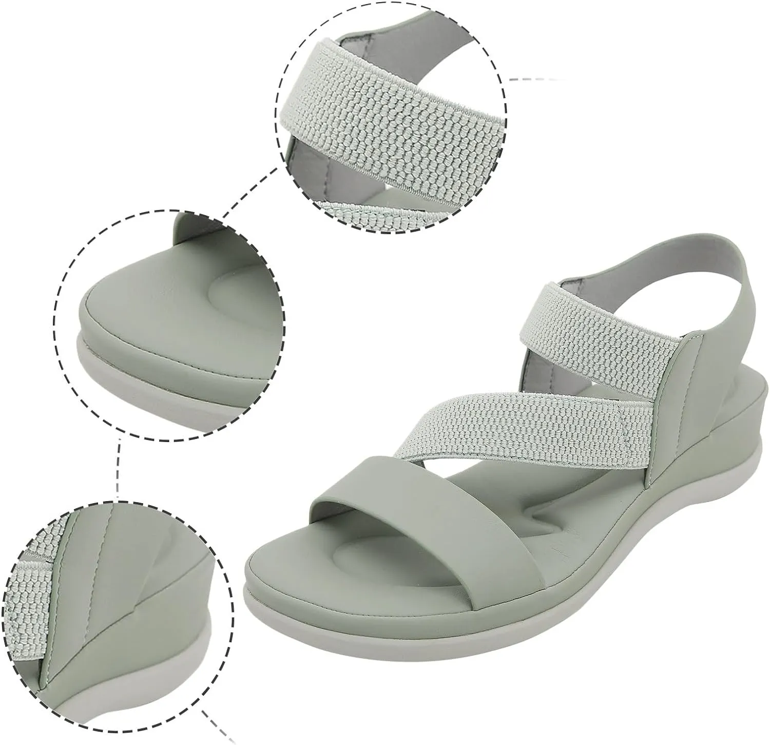 Sweet thick-soled seaside beach sandals